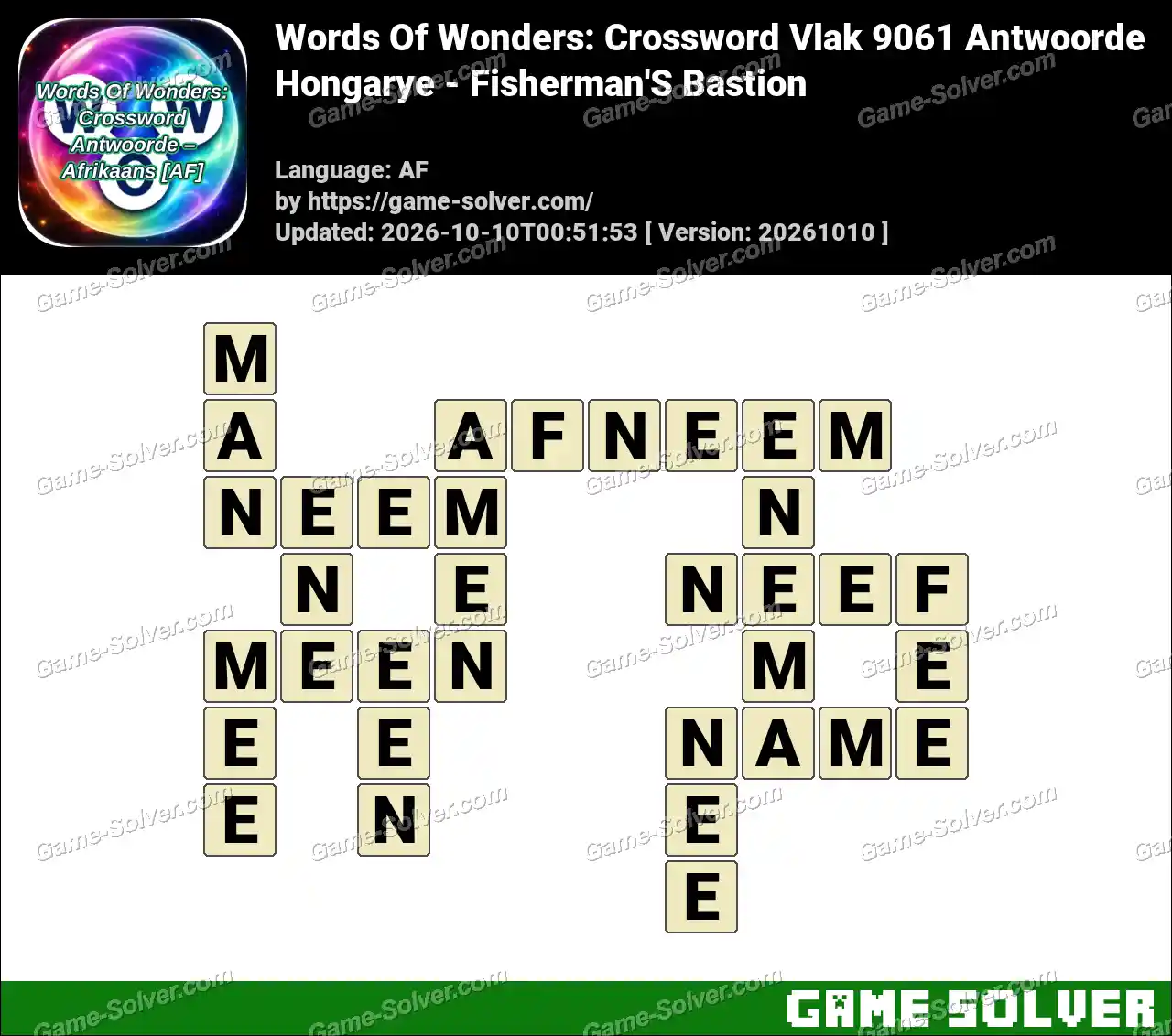 Words Of Wonders: Crossword Vlak 9061 Antwoorde – Hongarye – Fisherman’S Bastion